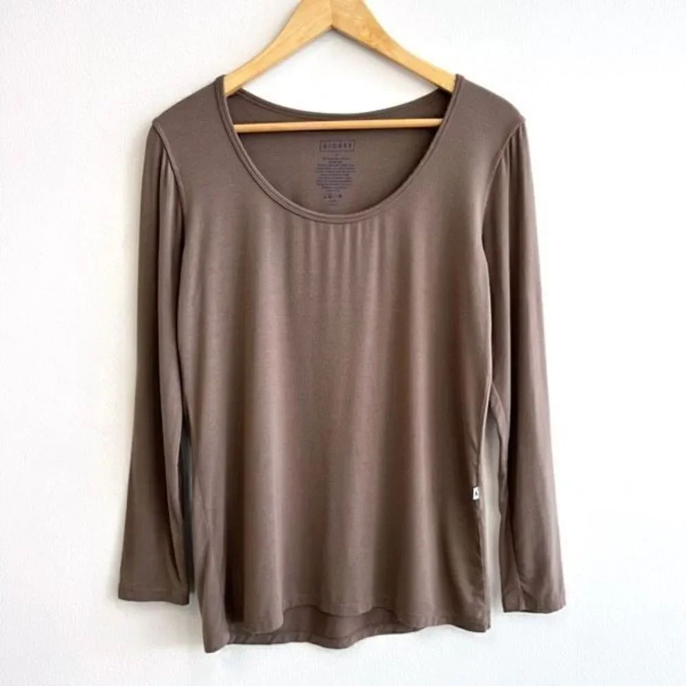 Kickee Pants Women’s XL Bamboo Modal Olive Army Green Long Sleeve Shirt Top